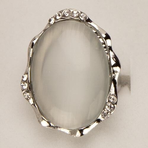 Anello Cateye grande, argento