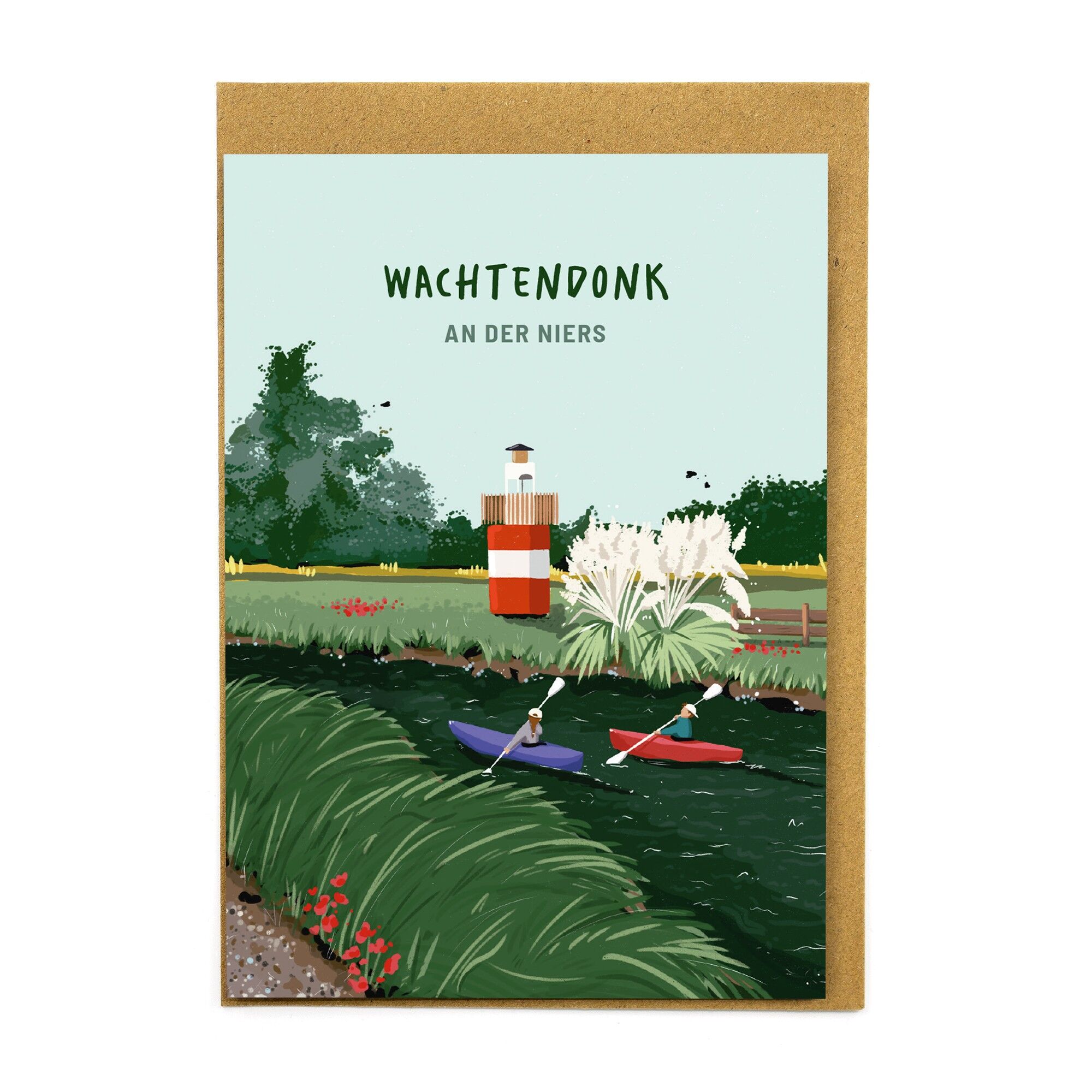 Postkarte Wachtendonk an der Niers (A6) - Für Outdoor Fans - Selbstgestaltetes Motiv auf hochwertigem 450 g/qm Papier