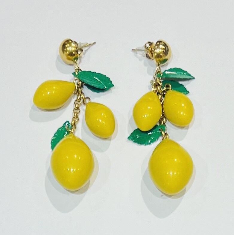 Orecchini pendenti in acciaio inossidabile a forma di foglia di limone