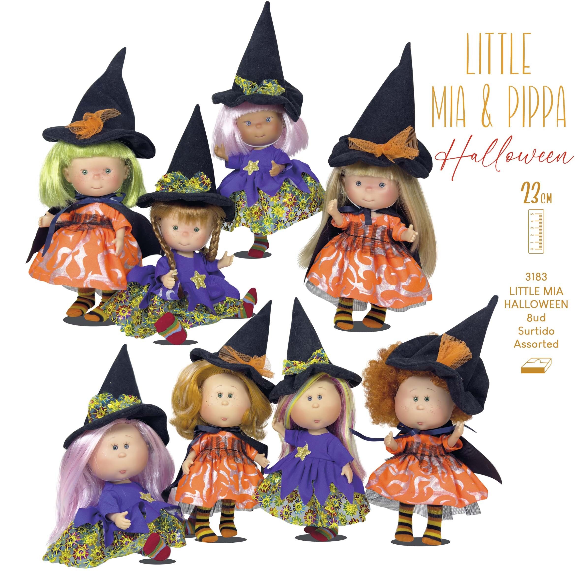 LITTLE MIA HALLOWEEN DISPLAYPUPPE 8 VERSCHIEDENE EINHEITEN