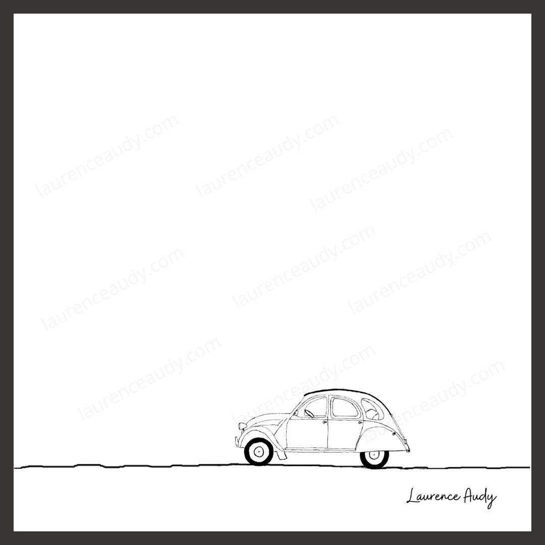 CORNICE O POSTER DISEGNO POETICO 2CV N°01