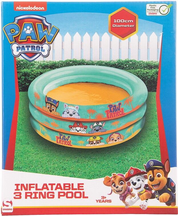 Piscina Paw Patrol 100 cm 3 anelli