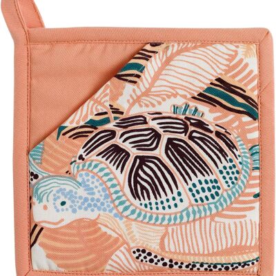 Manique 2 en 1 Dori recyclée Pêche 20 x 20