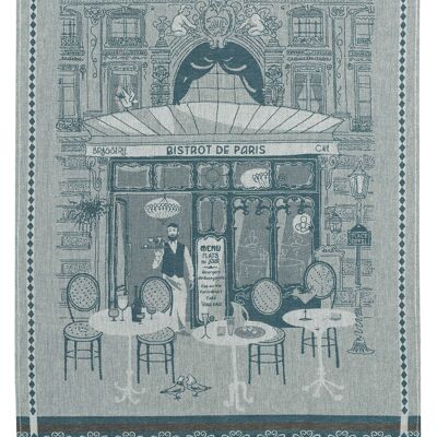 Asciugamano da cucina Jacquard blu Bistrot 50 x 70
