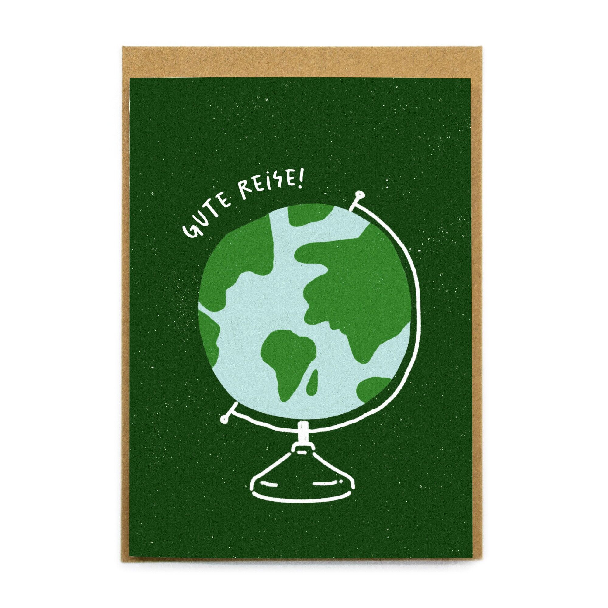 Biglietto di auguri di viaggio (A6) - Buon viaggio - Per gli amanti dell'aria aperta - Motivo autodisegnato su carta pregiata certificata PEFC