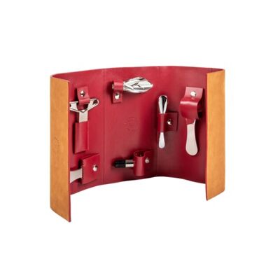 Set cavatappi in custodia in pelle - Oeno Collection Nomad