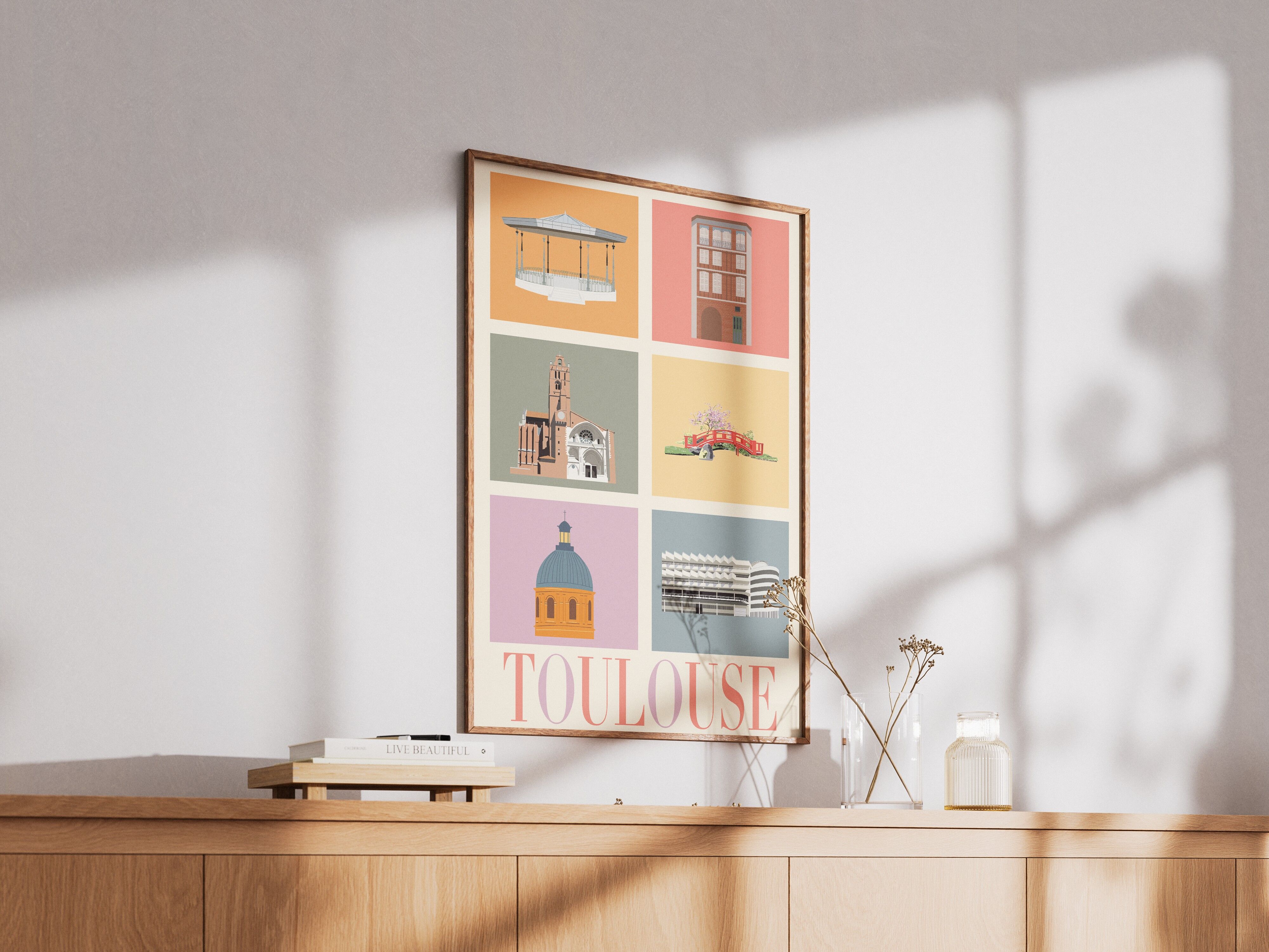 Illustrazione dei luoghi imperdibili di Tolosa