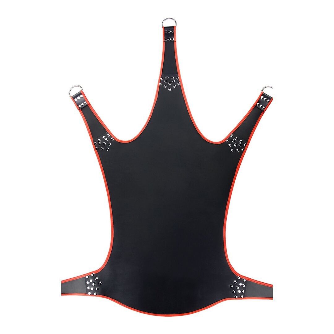 Sig.Sling - Borsa a tracolla in pelle con finiture rosse 5 punti