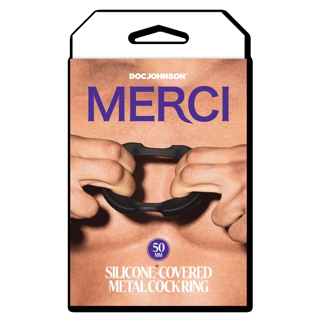 The Paradox - Anello per il pene in silicone/metallo - 50 mm - Nero