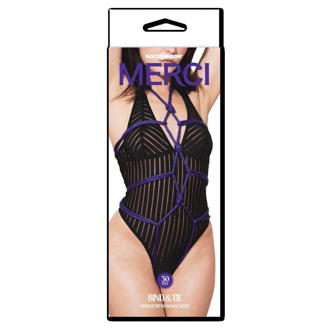 Bind and Tie - Corda di canapa per bondage da 6 mm - 30 piedi - Viola