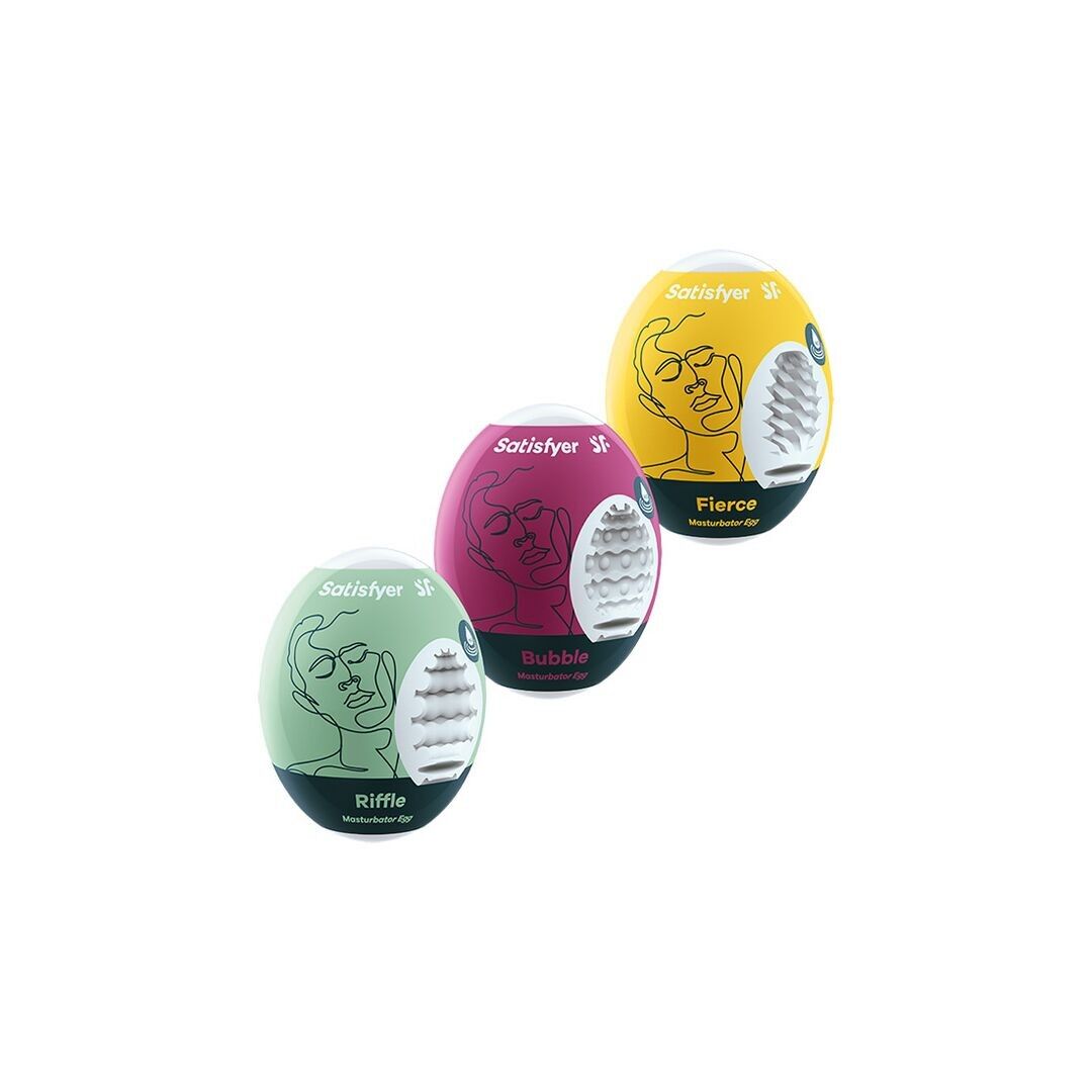 Satisfyer - Masturbator-Ei-Set - Riffle, Bubble, Fierce - 3-teilig