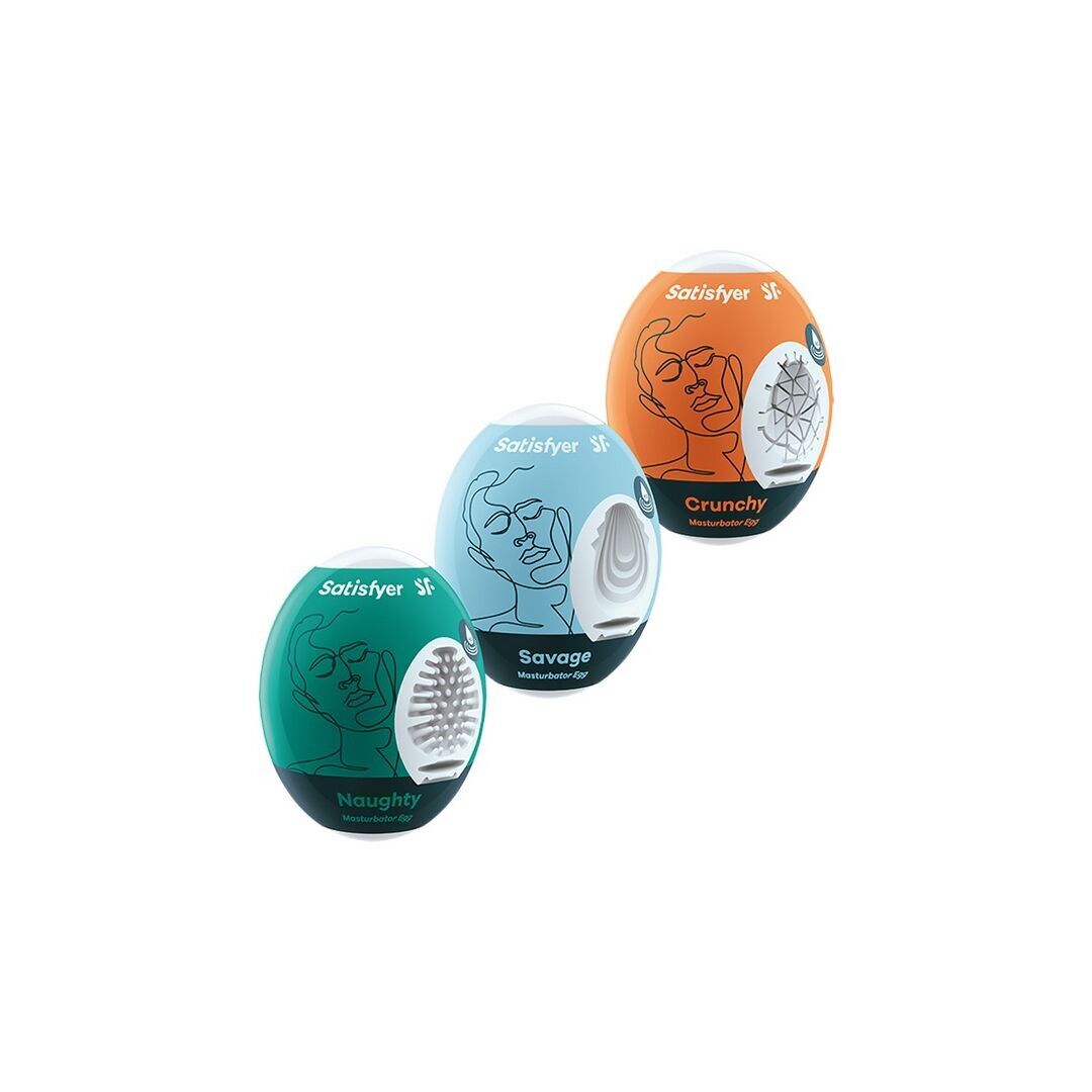 Satisfyer - Masturbator-Ei-Set - Frech, Wild, Knusprig - 3-teilig