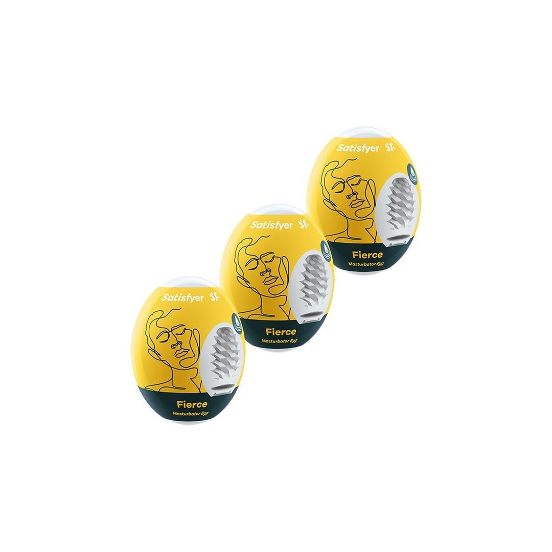 Satisfyer - Fierce - Masturbator-Ei-Set - 3-teilig - Gelb - Amar...
