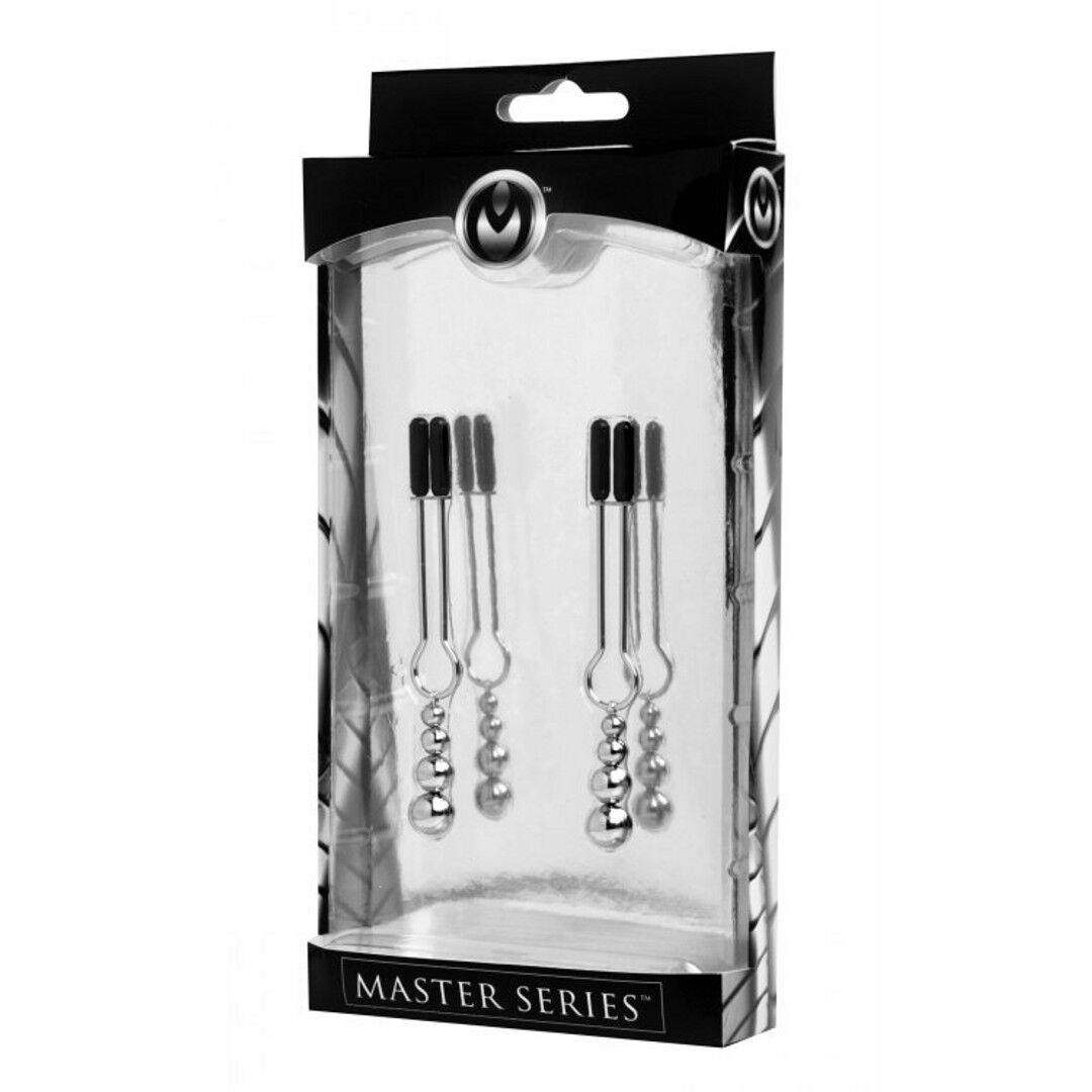 Decorative Nipple Clamp Set with Triple Beads