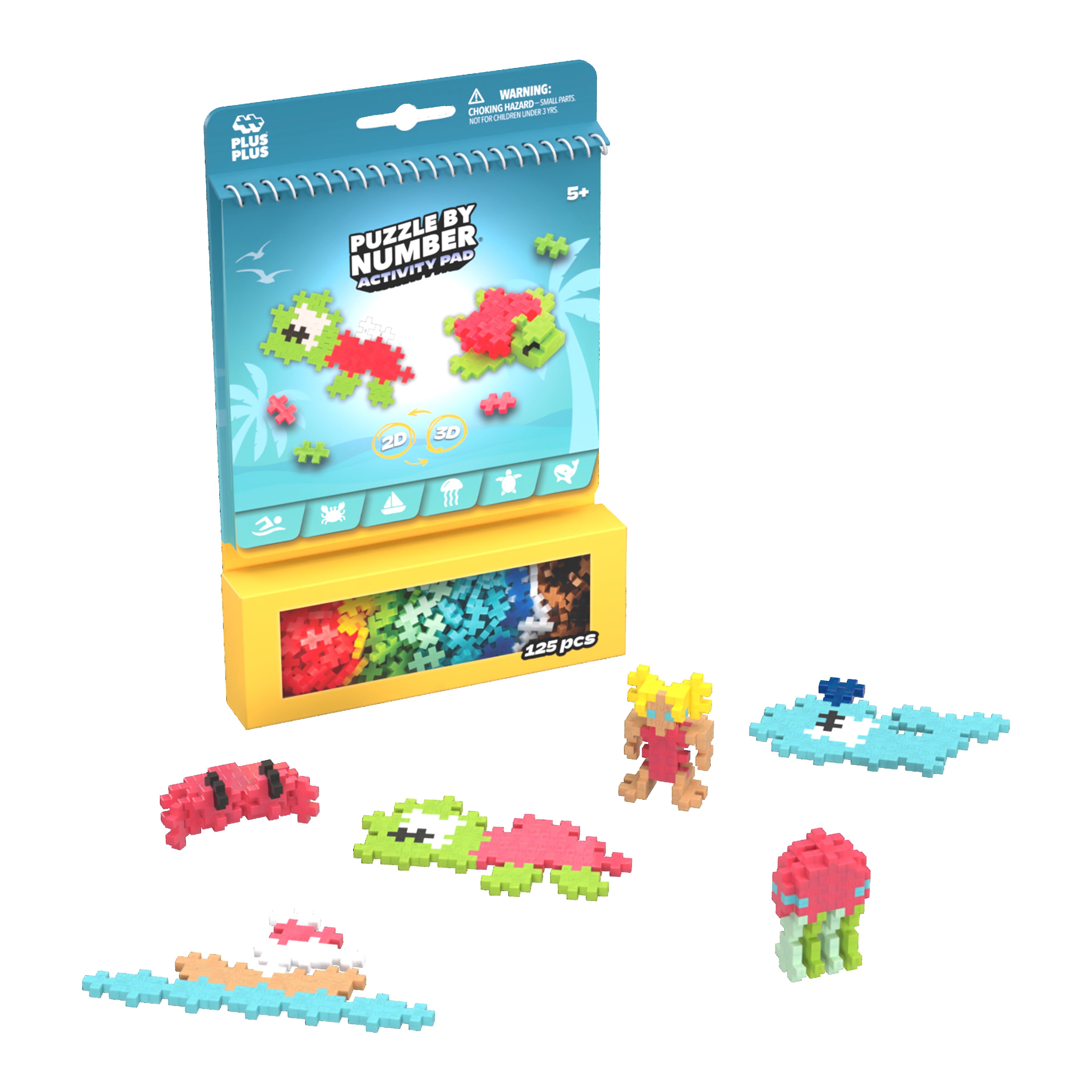 Bloque de 12 actividades (150 piezas) "Océano" - Juego de construcción / Educativo / Motricidad fina