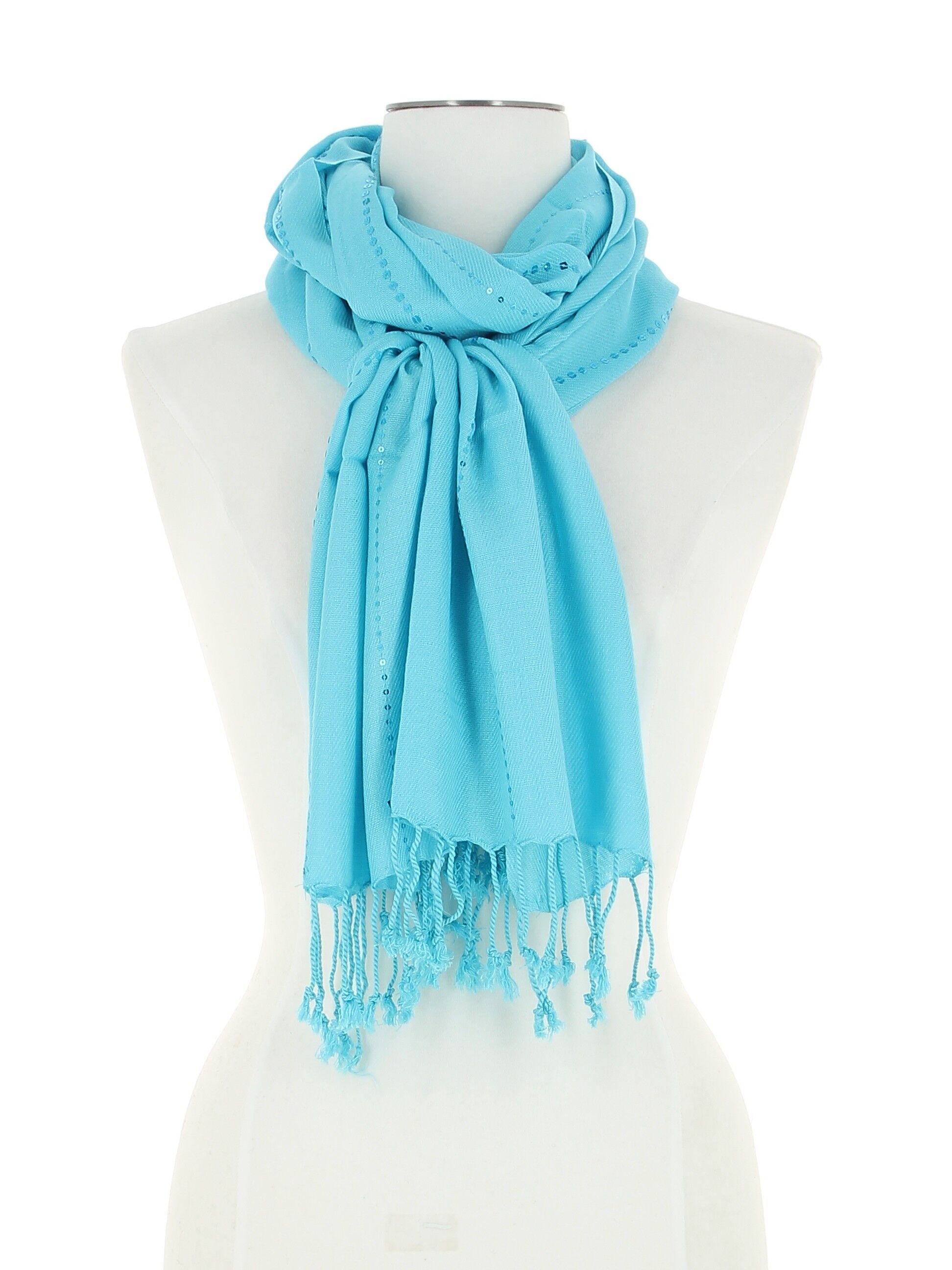 Schal 100% Viskose - türkis (180x70cm) - BHAGALPUR
