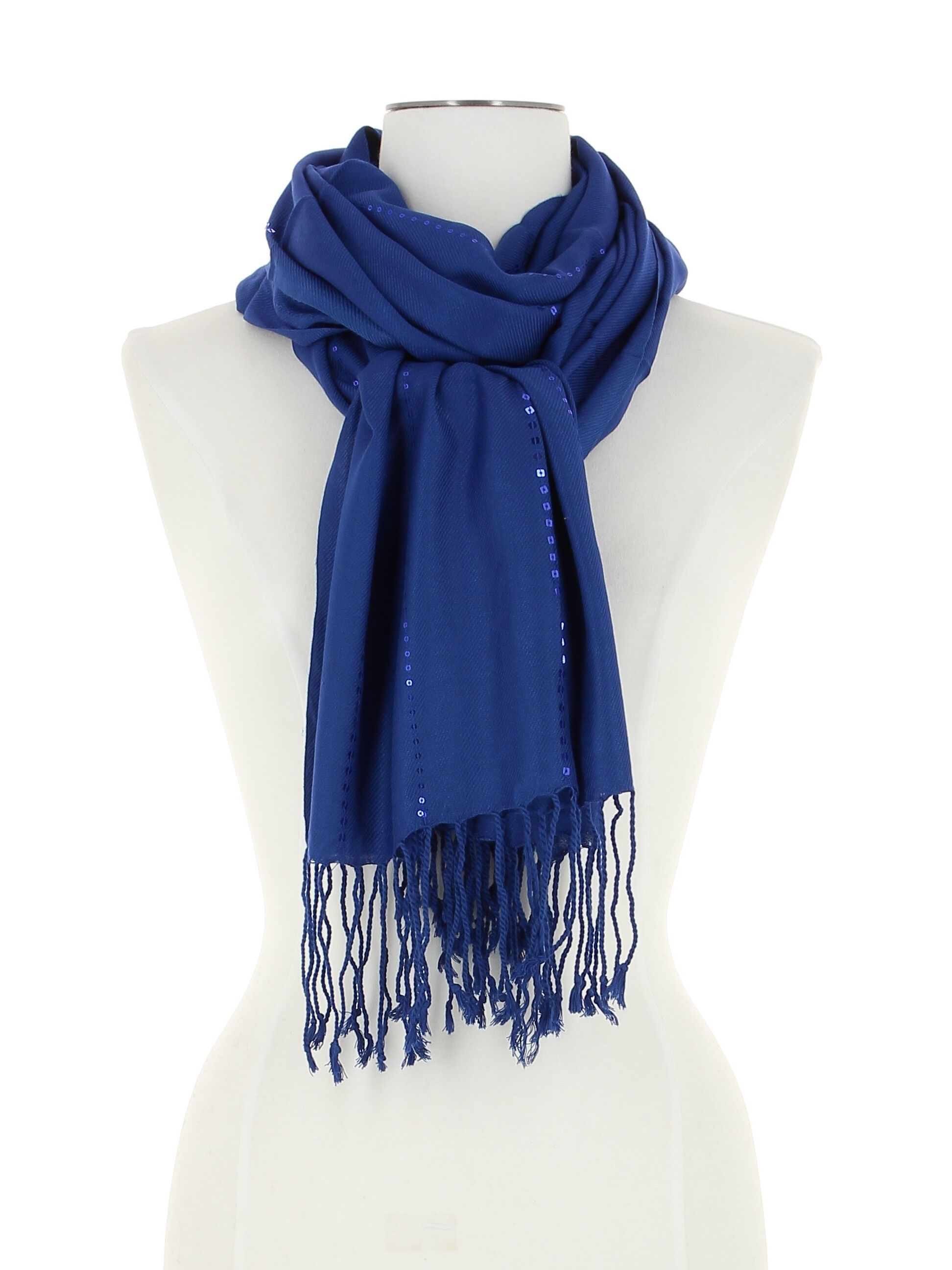 Scarf 100% Viscose - royal blue (180x70cm) - BHAGALPUR