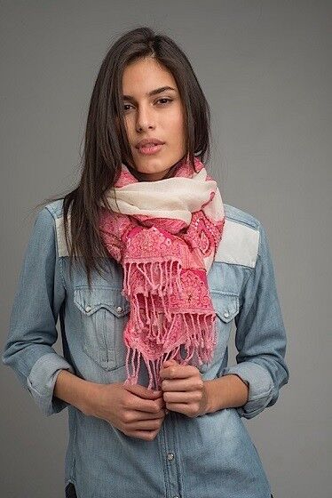 Sciarpa 100% Lana - Rosa - (180x70cm) - BOUKHARA