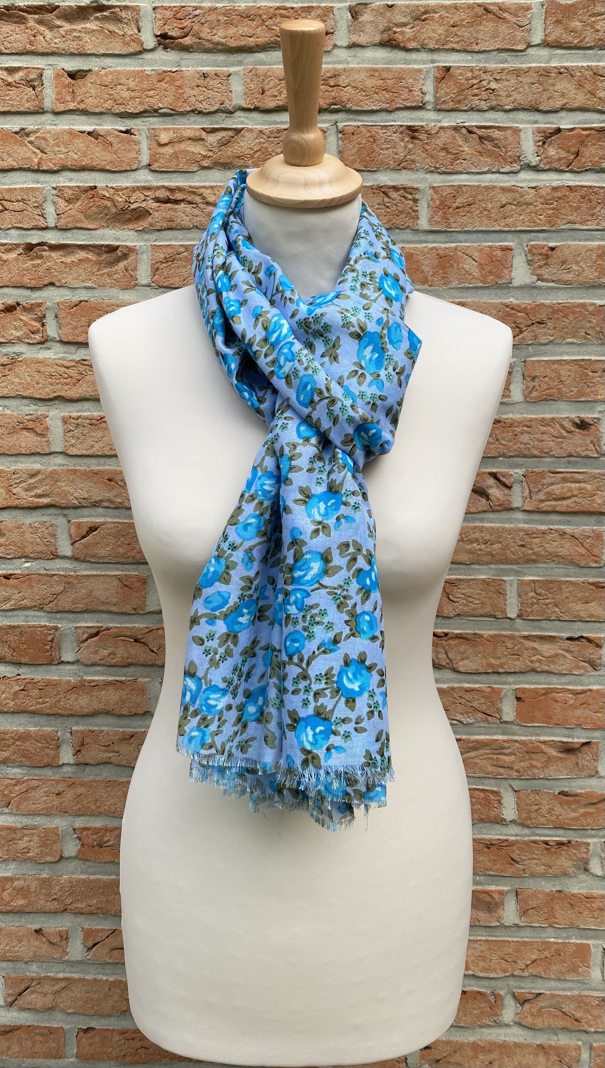 Sciarpa 100% Viscosa - blu (180x110cm) - JULIA