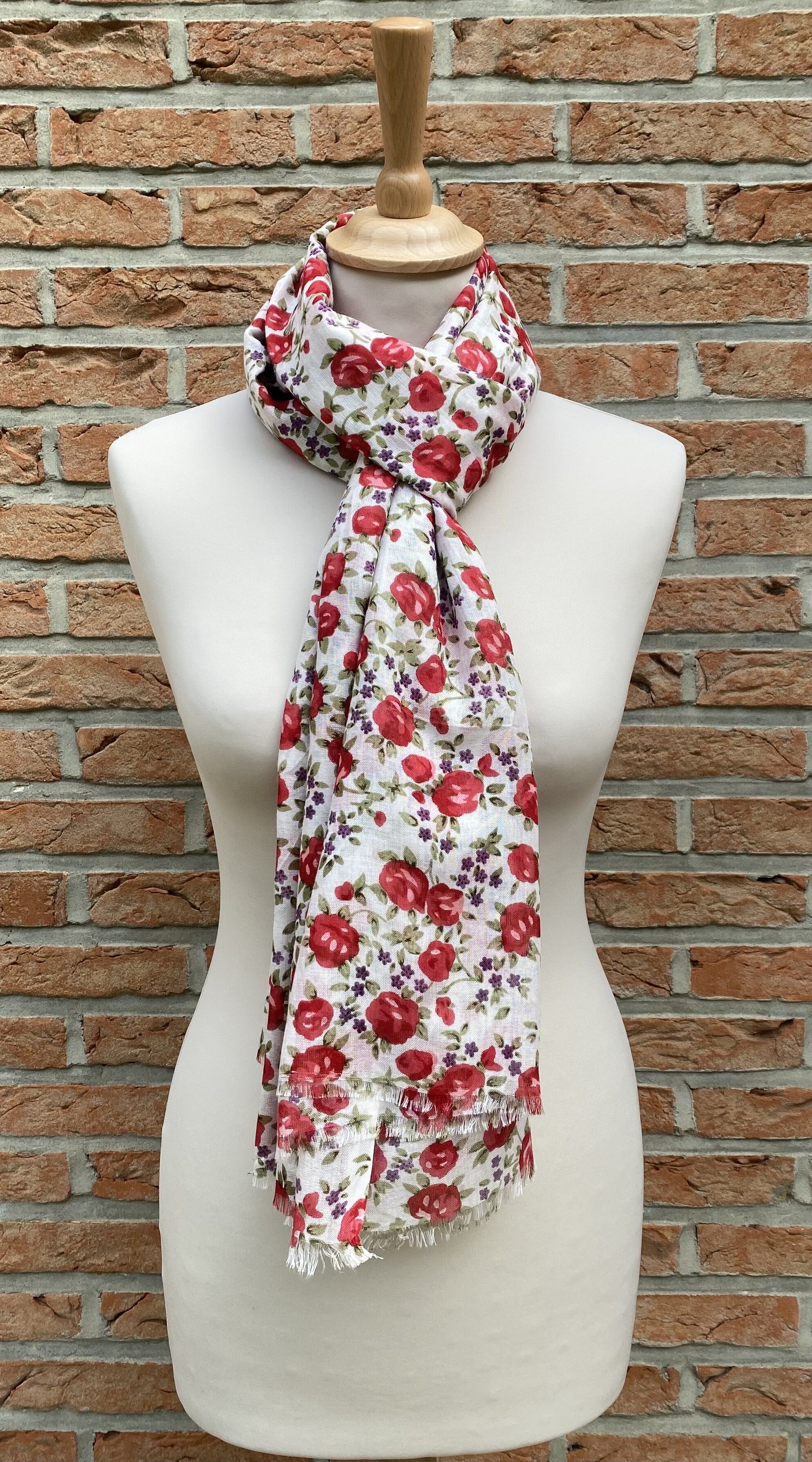 Sciarpa 100% Viscosa - rosso (180x110cm) - JULIA