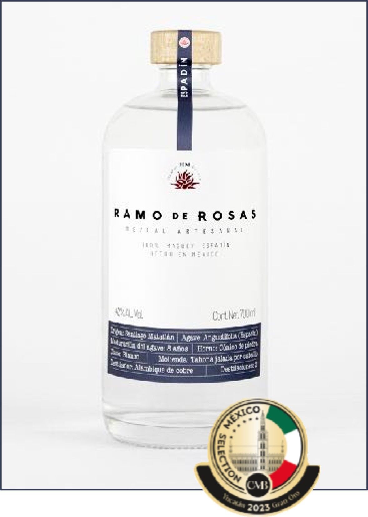 Mezcal Ramo de Rosas Espadin Joven - 700 ml, 42 %