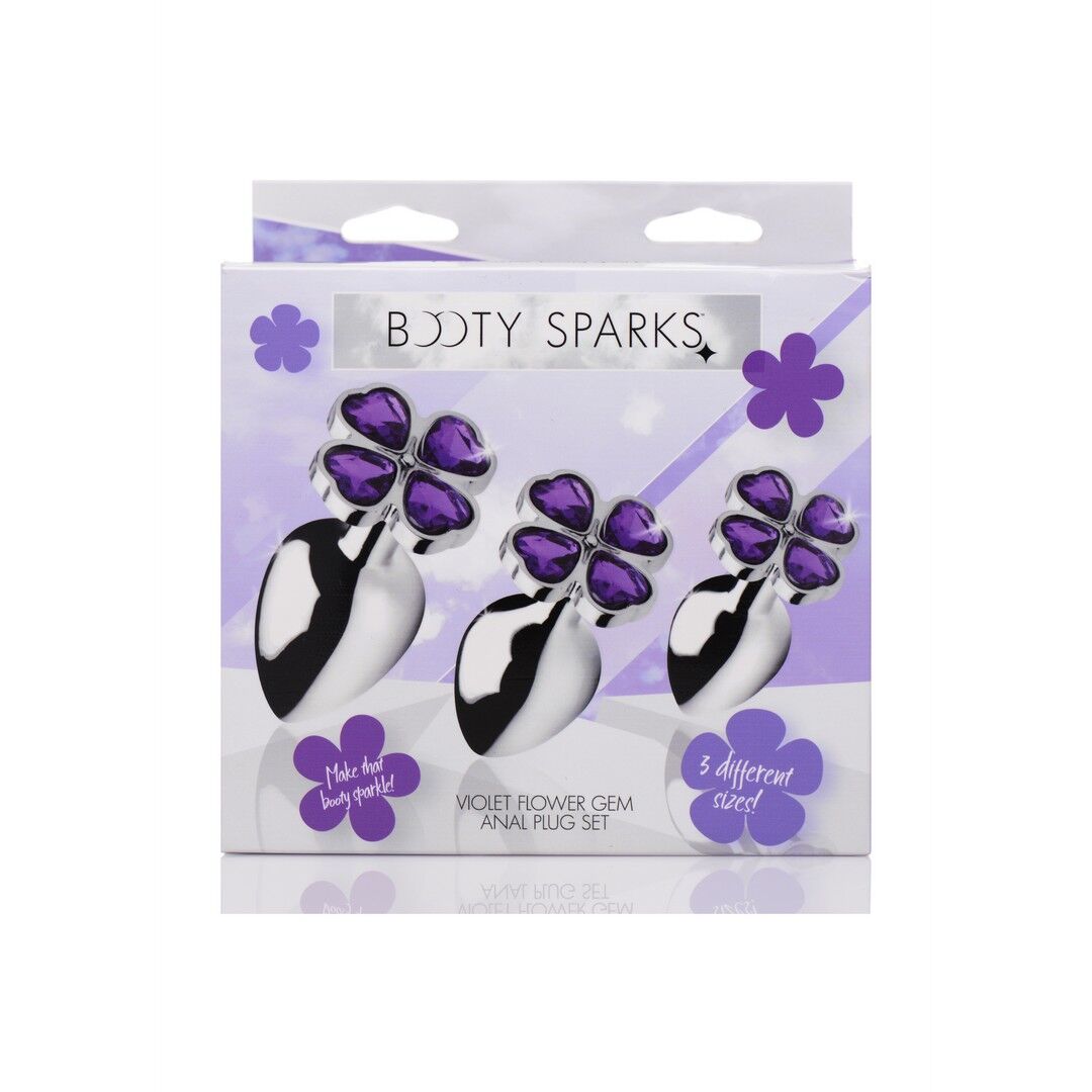 Violet Flower - Butt Plug Set - 3 Pieces