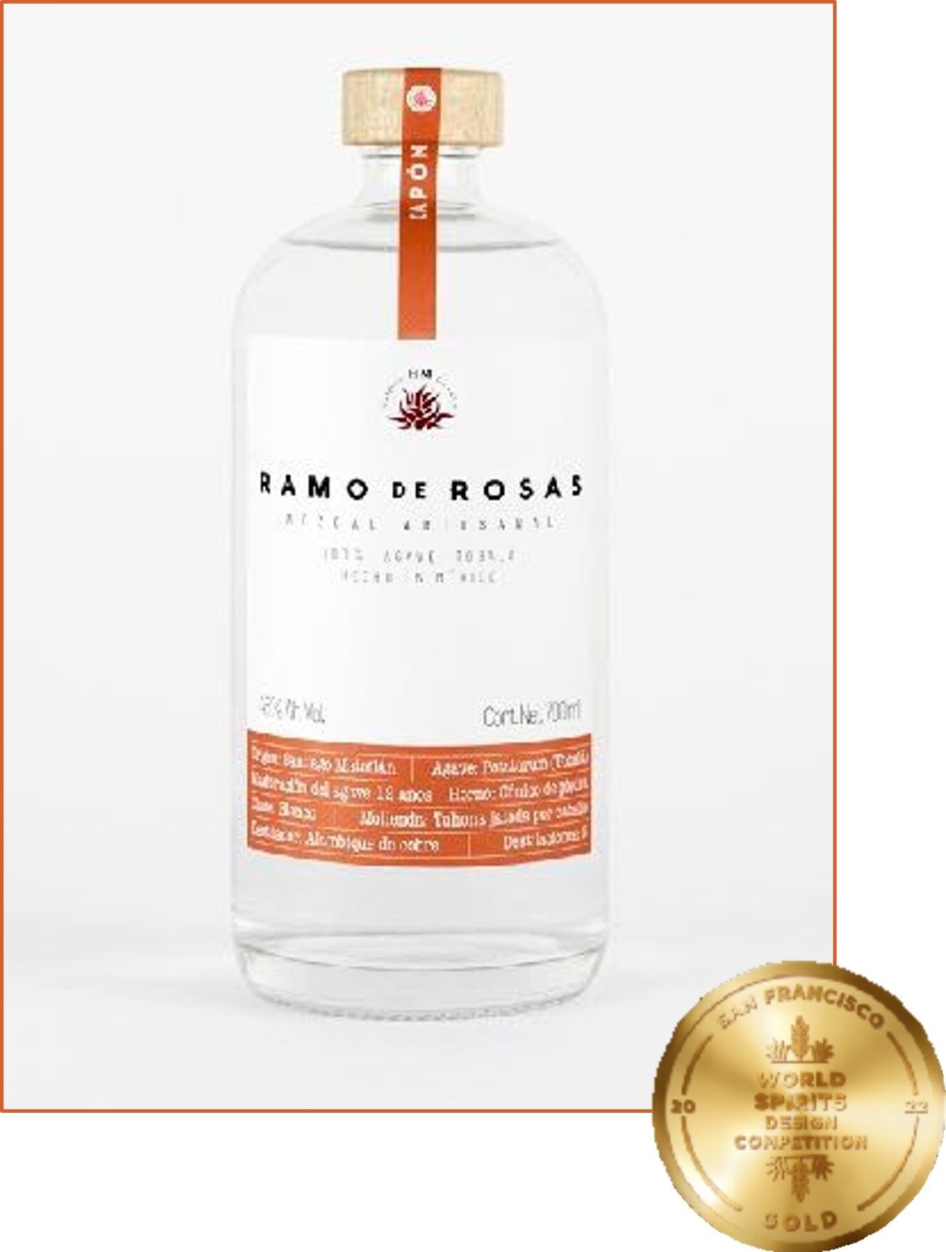 Mezcal Ramo de Rosas Tobala Capon - 700mL, 45%