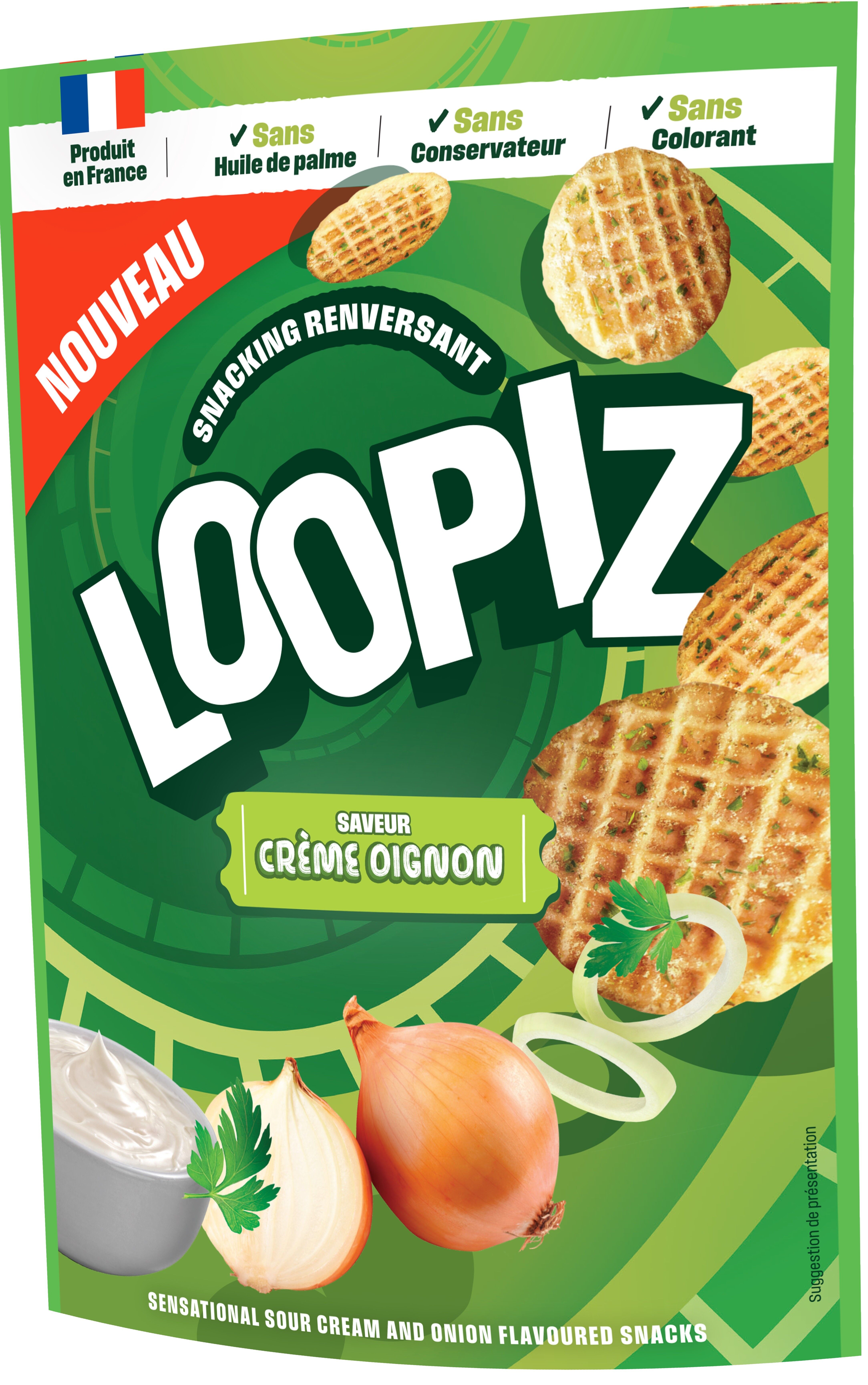 Crema di cipolle Loopiz - snack per aperitivo - 55 g
