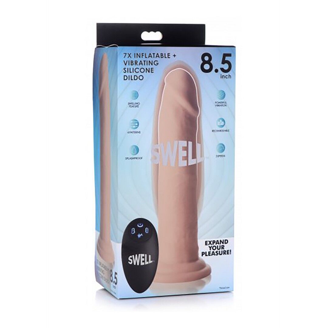 Swell - Dildo gonfiabile e vibrante in silicone - 7 / 18 cm