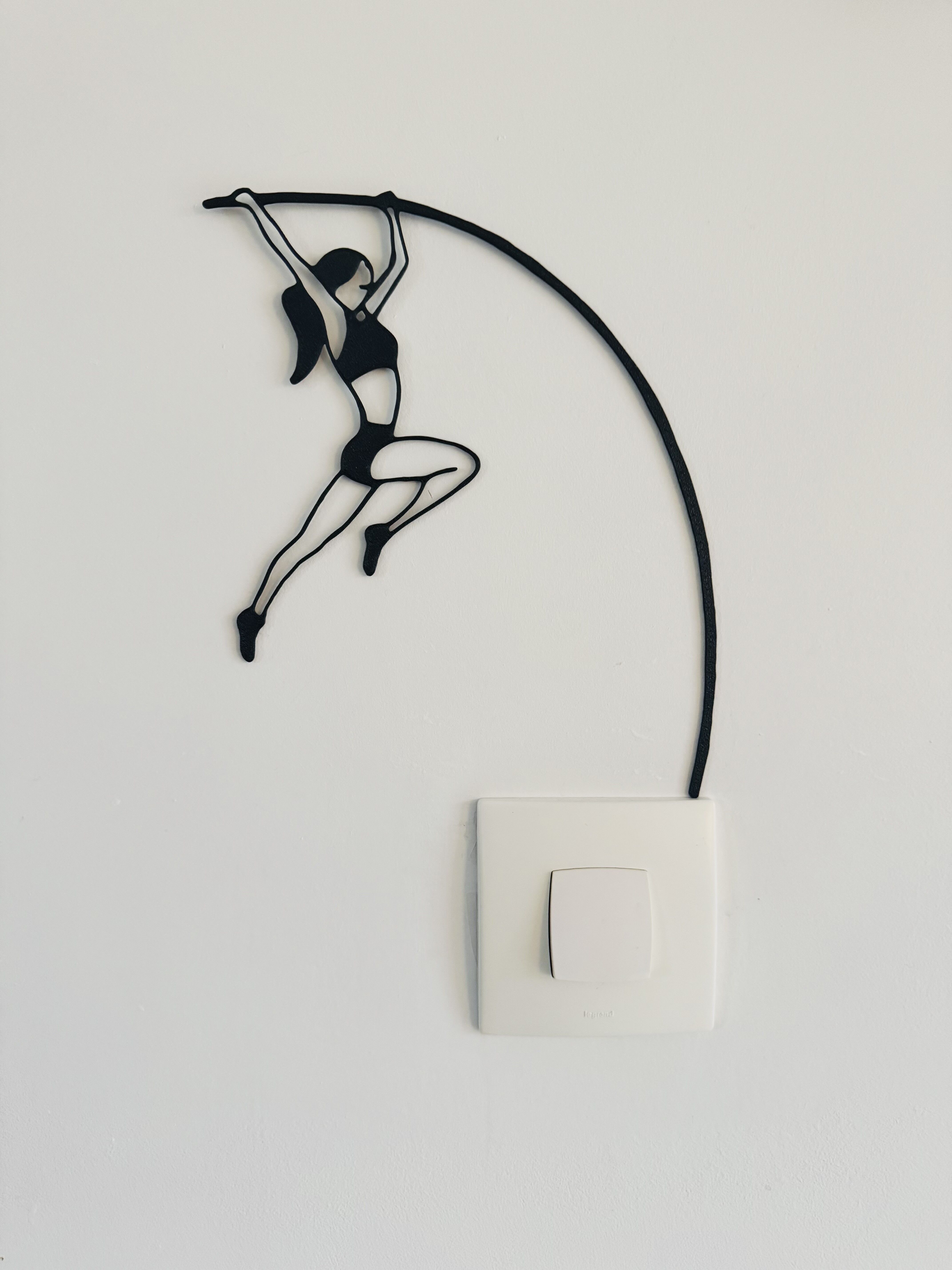 Der Stabhochspringer, Wanddeko, 20cm