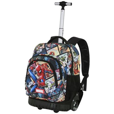 Marvel Spiderman Panels-Mochila Trolley GTS FAN, Multicolor