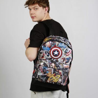 Sac à dos Marvel Captain America Comic HS FAN 2.2, multicolore