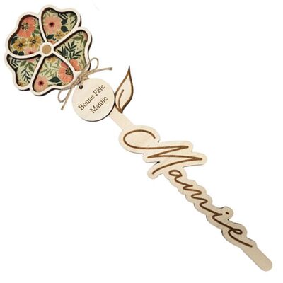 Palabra de flor de madera - Granny - Patrones florales