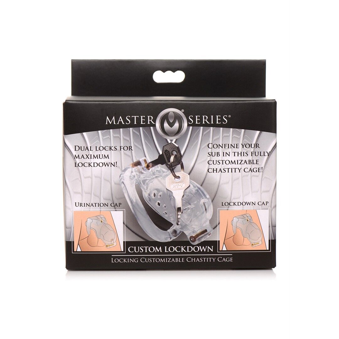 Doppio blocco - Gabbia di castità regolabile bloccabile