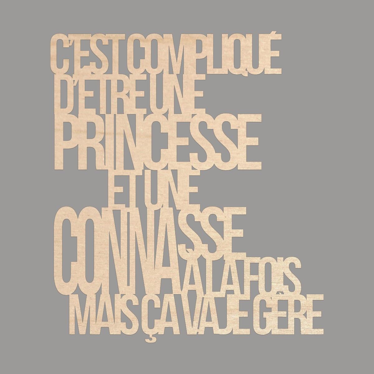 Citazione dal muro "È complicato essere una principessa...	"