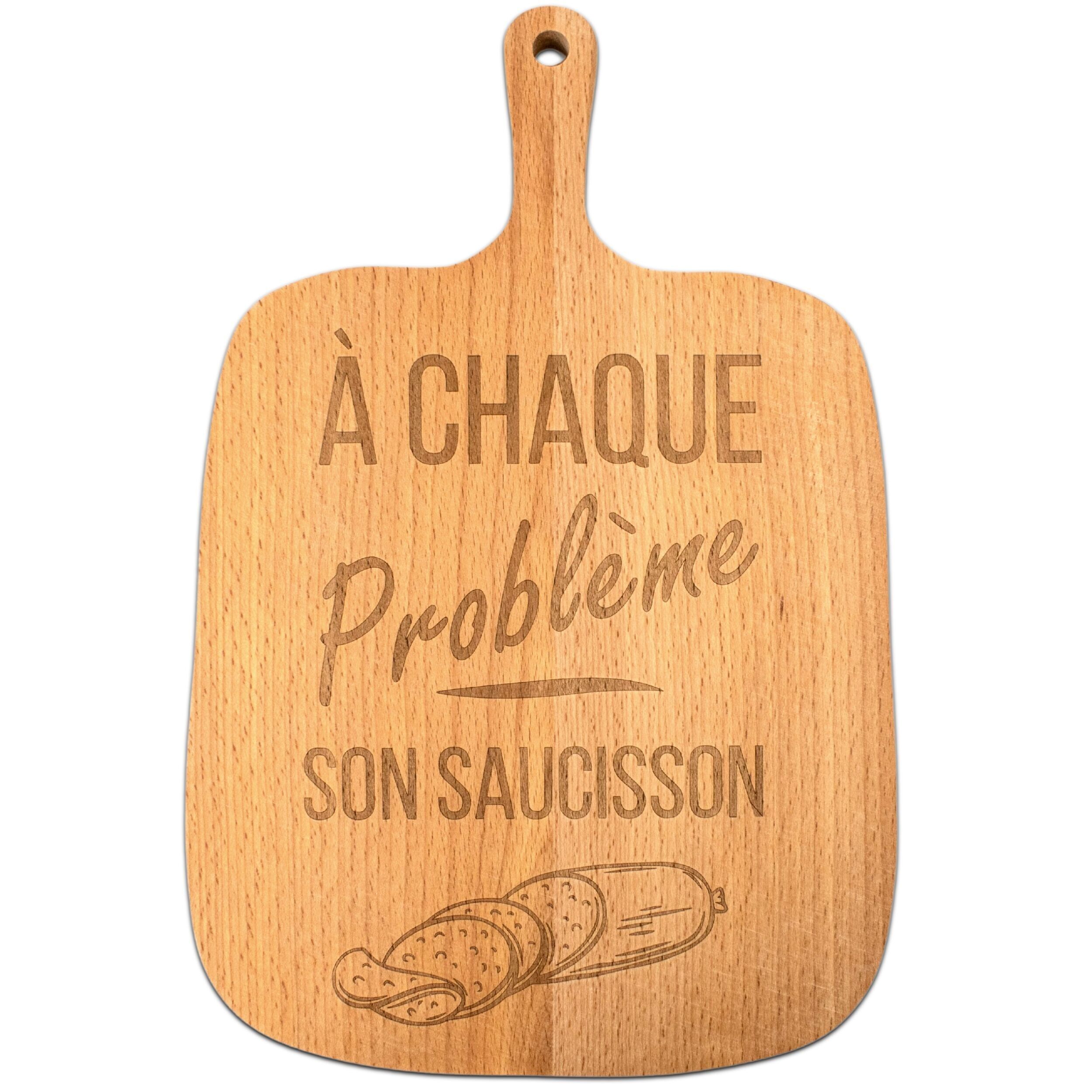 Piatto di antipasti umoristici: "Per ogni problema, una salsiccia!"" - Regalo di Natale - Regalo per uomini, papà, nonno