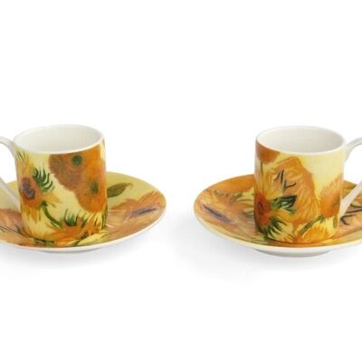 Service à expresso, Vincent van Gogh, Tournesols