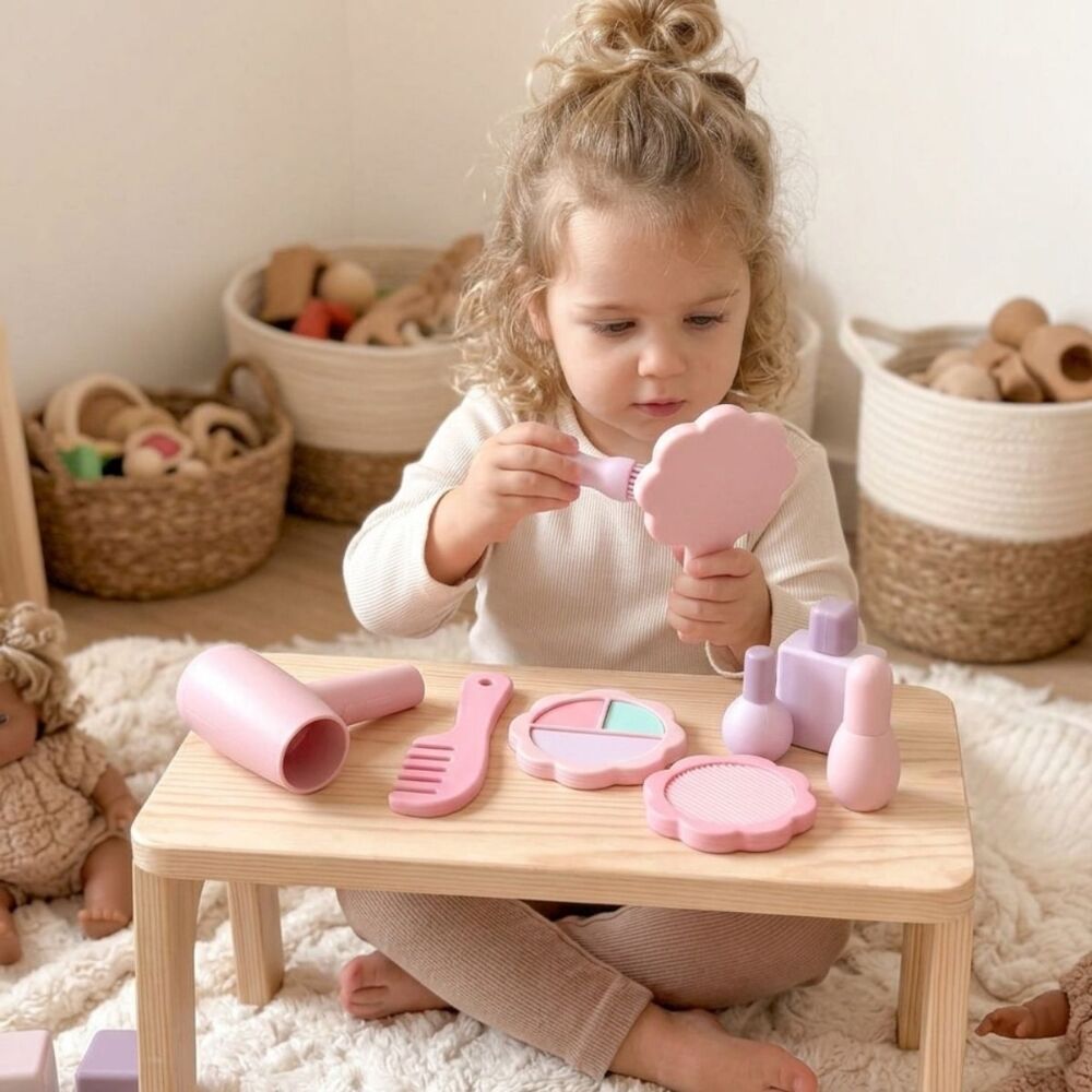 Set de juego de simulación - Kit de belleza de silicona - Juguetes educativos - Marca francesa