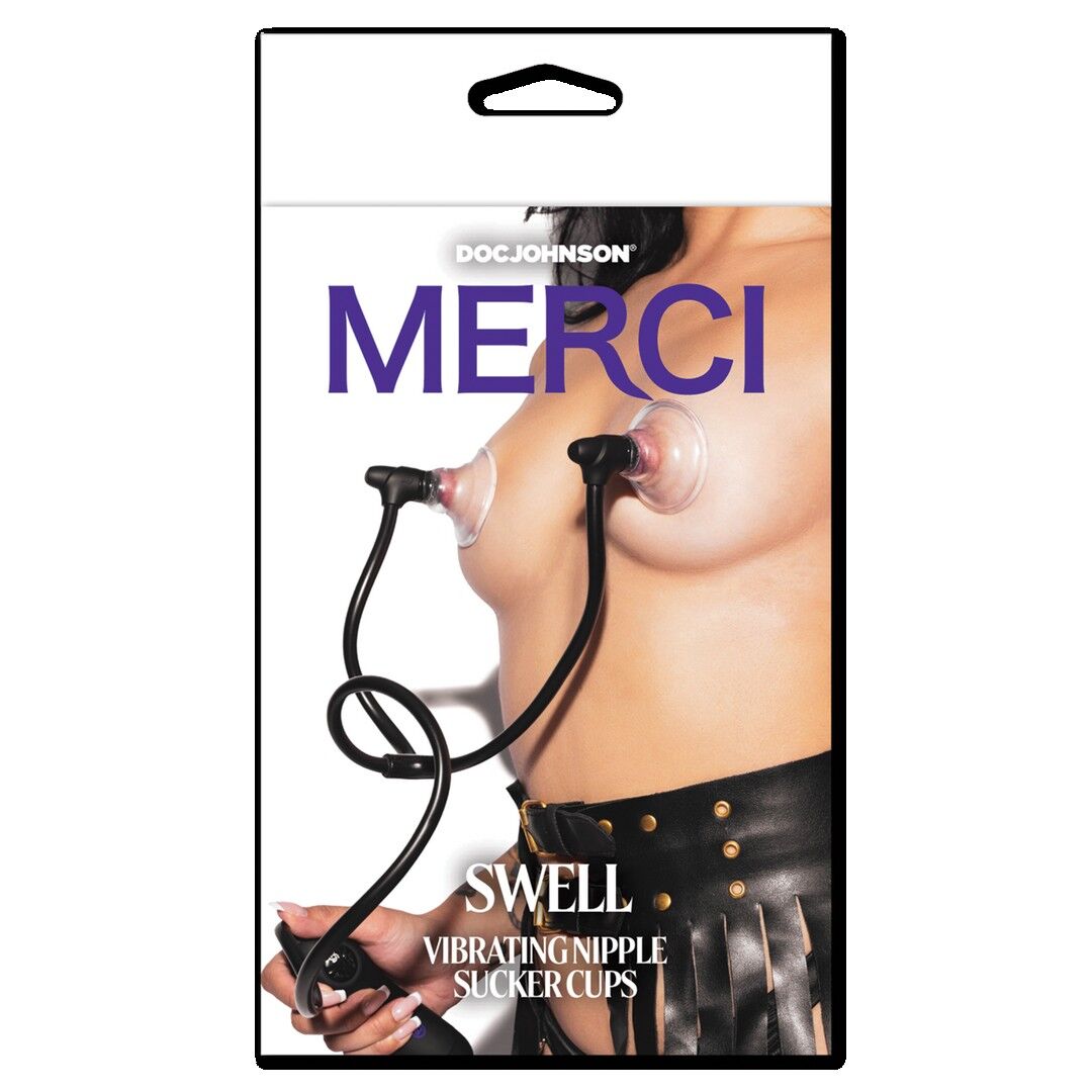 Swell - Automatisch vibrierende Brustwarzensauger - Schwarz/Violett