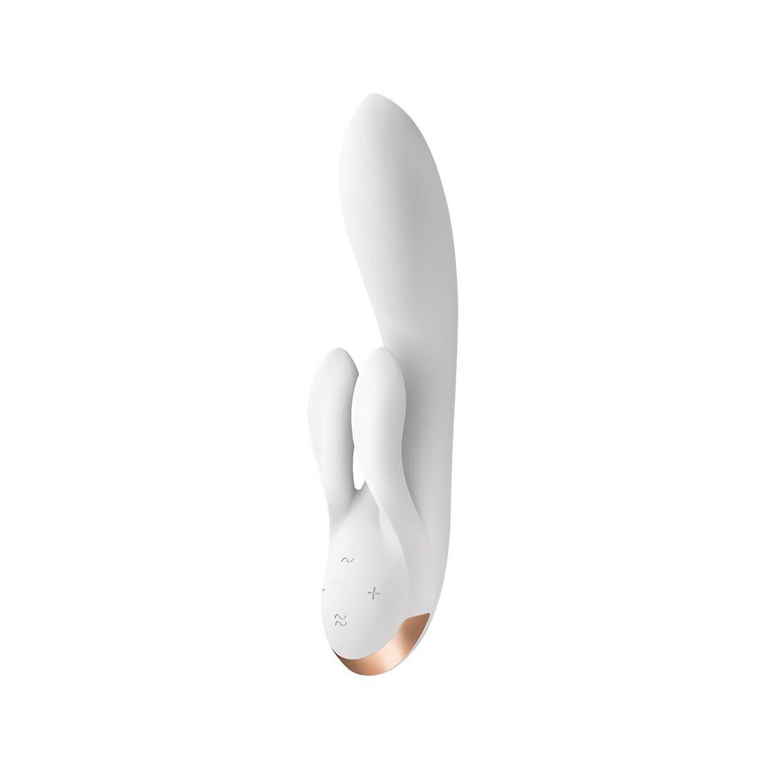 Satisfyer - Double Flex - Vibrador Conejo - Blanco - Blanco