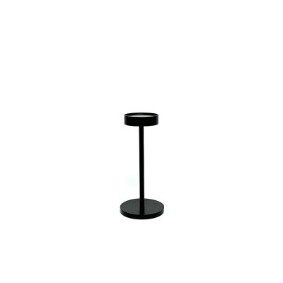 Base nera per candele a colonna per 2 perle.