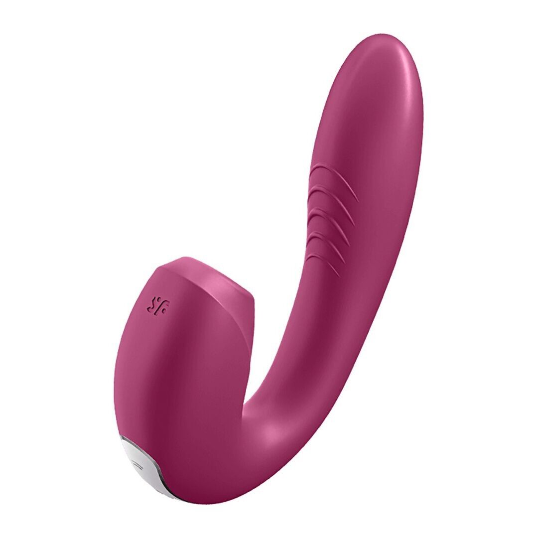 Satisfyer - Sunray - Vibrador Doble de Pulsación de Aire Insertable - Berry -...