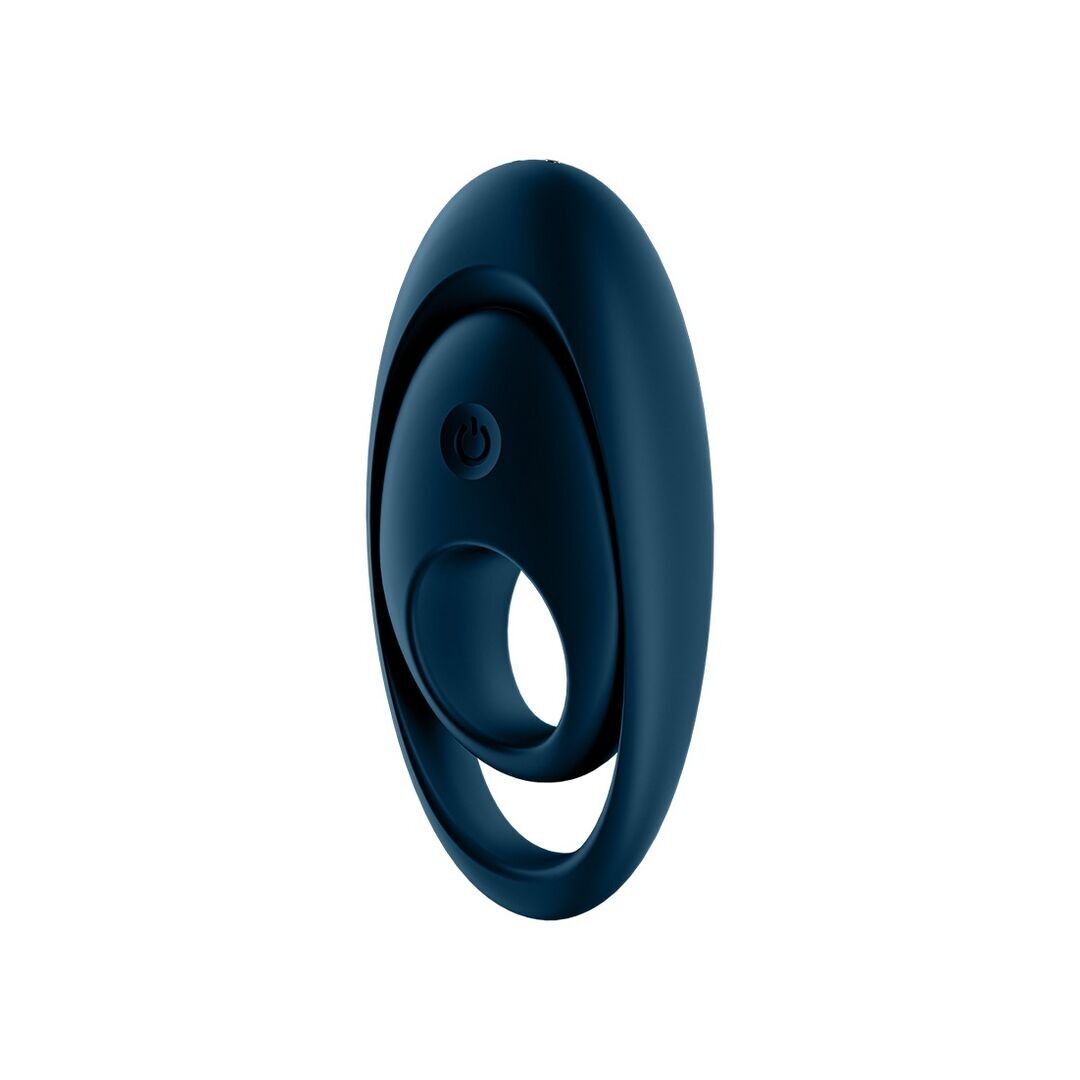 Satisfyer – Glorious Duo Ring – Vibrierender Penisring mit Doppelgurt – Dunkelblau