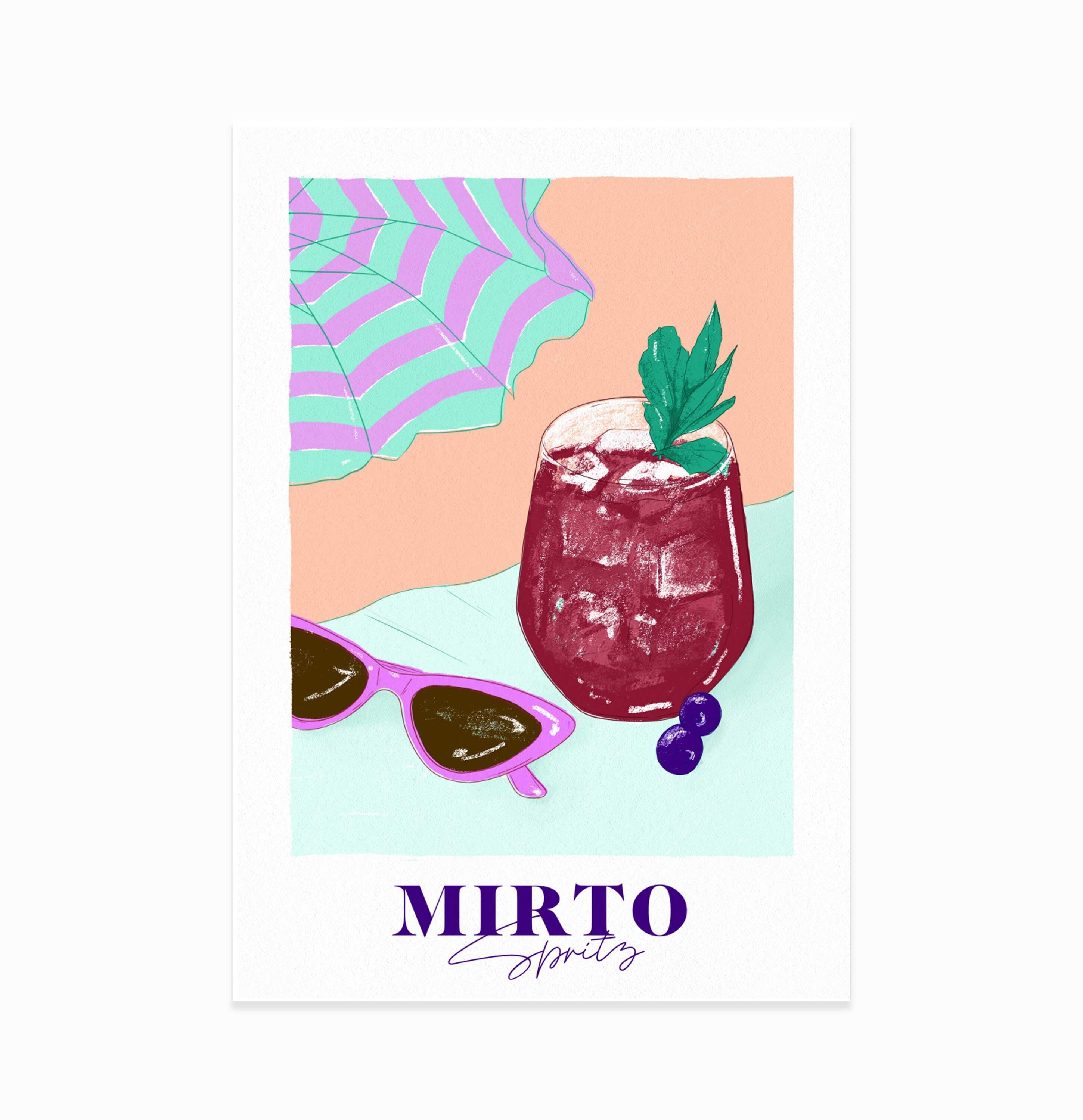 Affiche cocktail Mirto Spritz