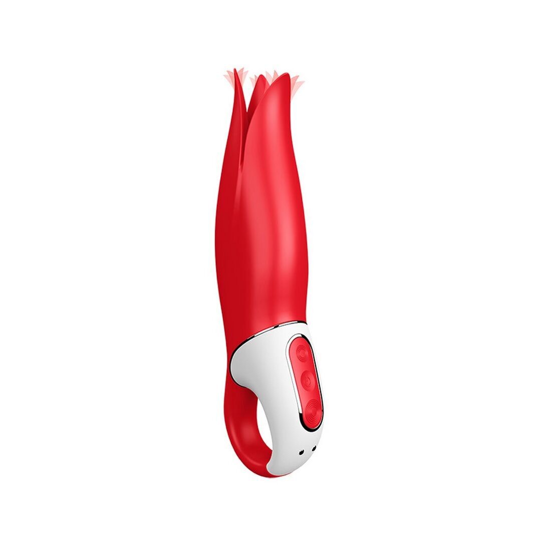Satisfyer - Power Flower - Classic Vibrator - Red - Red