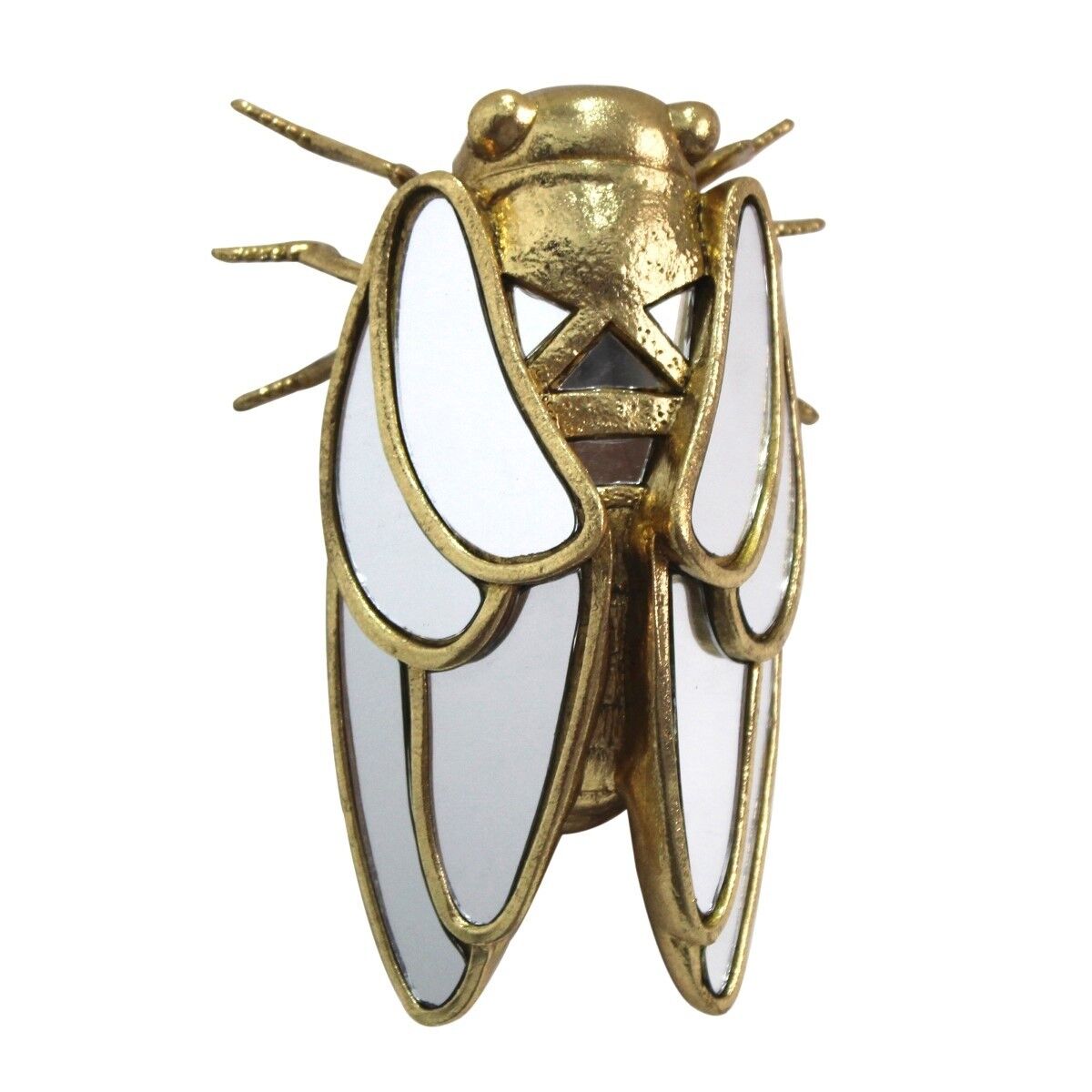 Decorazione da parete con specchio a forma di cicala