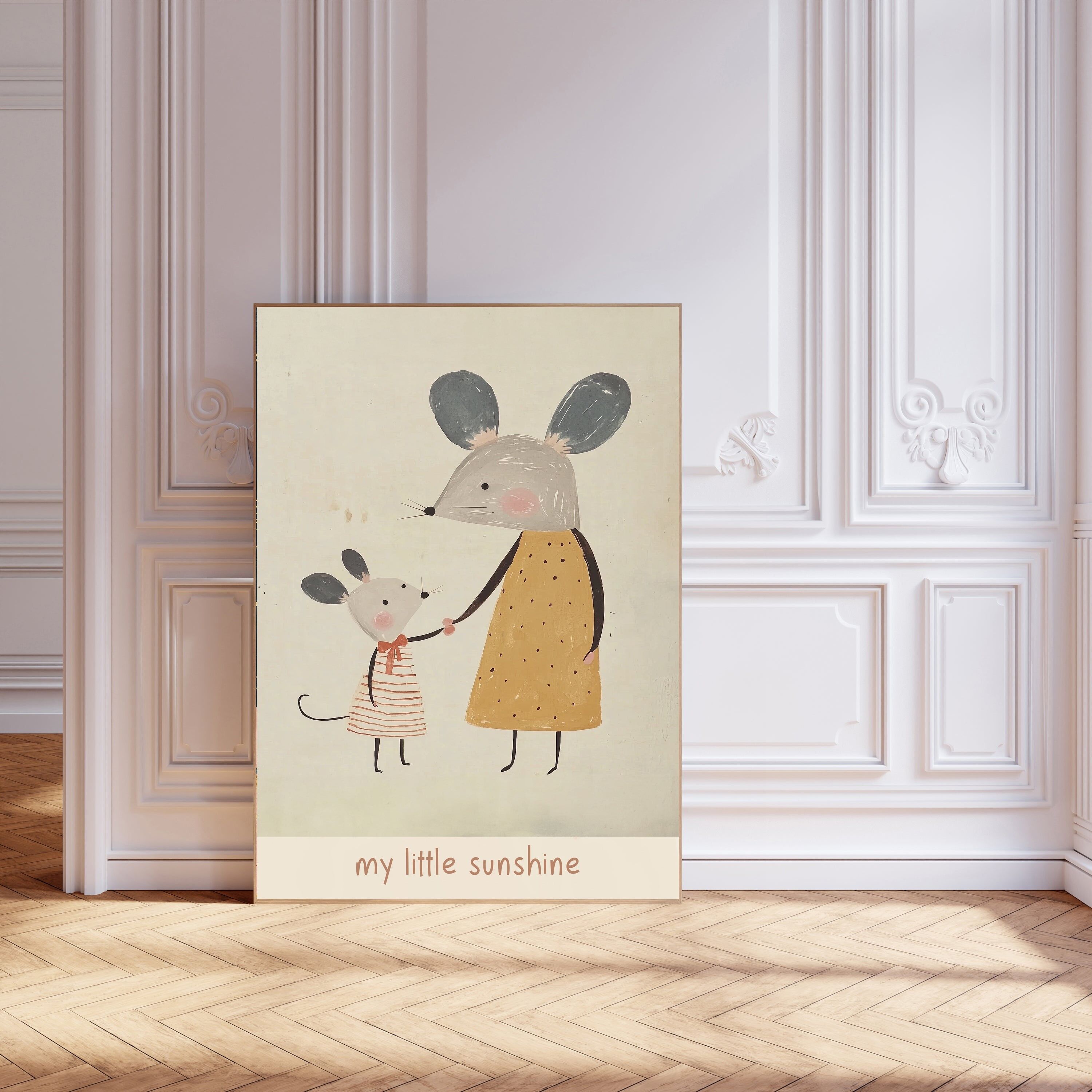 Stampa artistica per la cameretta del mio topo con il sole