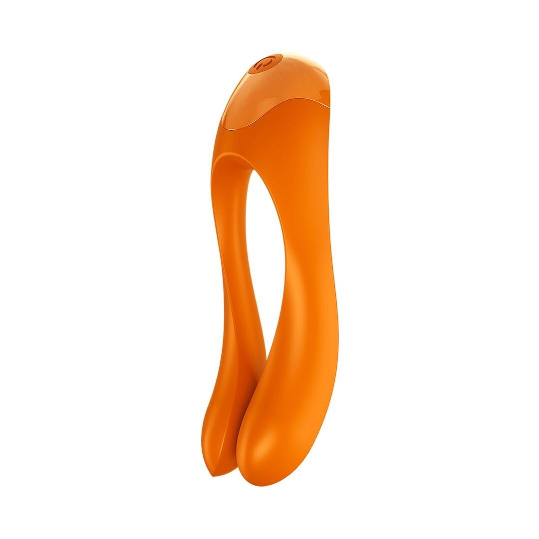 Satisfyer - Candy Cane - Vibratore da dito per le zone intime - Arancione - Arancione