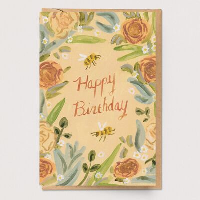 Carte d'anniversaire avec couronne
