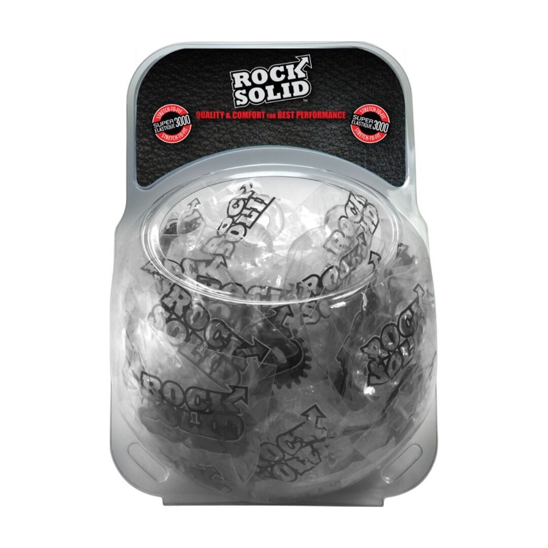 Doc Johnson – 2 C-Ring-Set – 50-teilige Nachfüllpackung – Schwarz